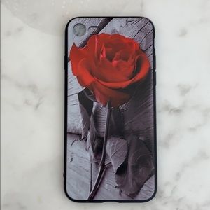New Red vibrant rose IPhone 8 case